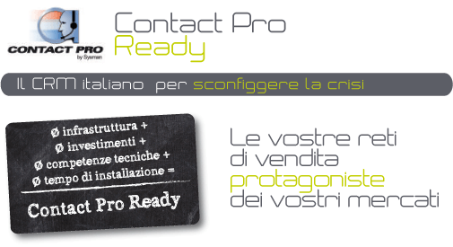 Contact Pro Ready - Il CRM italiano per sconfiggere la crisi